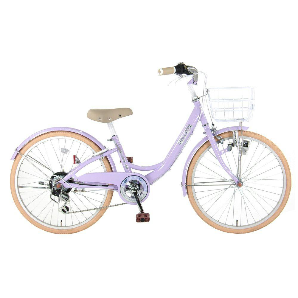 自転車】ブルックリン 24インチ 外装6段変速 パープル | 子供用自転車