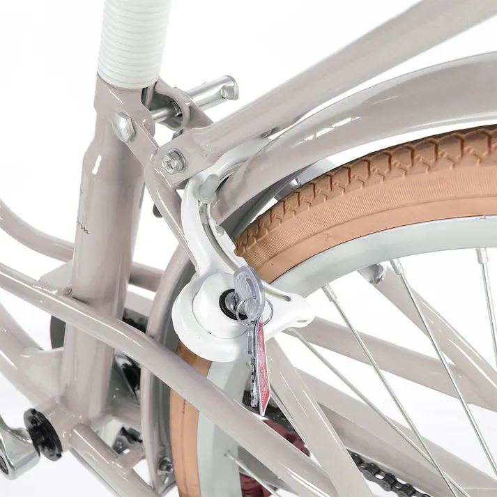 【自転車】パステルチャーム4 24インチ ピンクベージュ