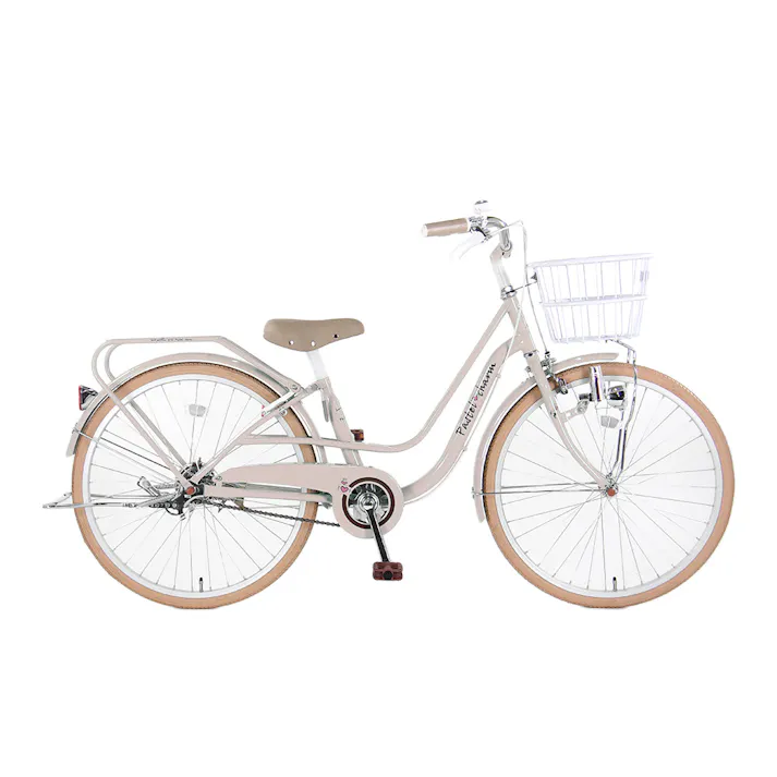 【自転車】パステルチャーム4 24インチ ベージュ
