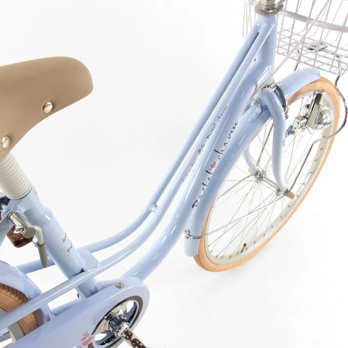 【自転車】パステルチャーム4 24インチ スカイブルー
