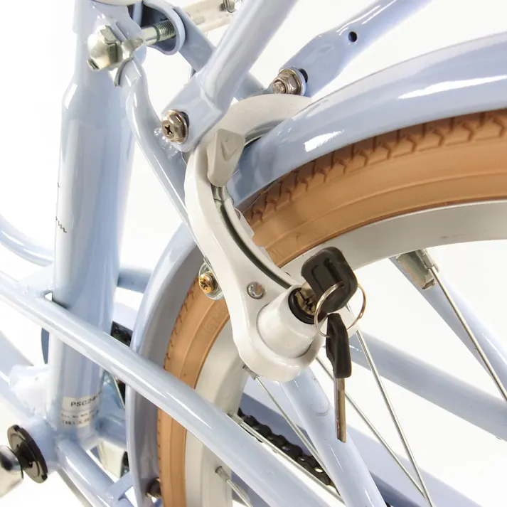 【自転車】パステルチャーム4 24インチ スカイブルー