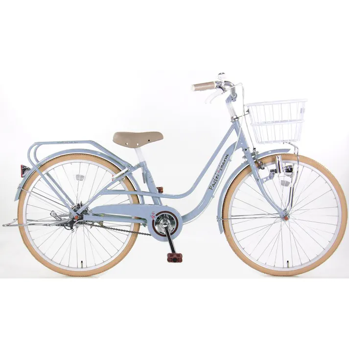 【自転車】パステルチャーム4 24インチ スカイブルー