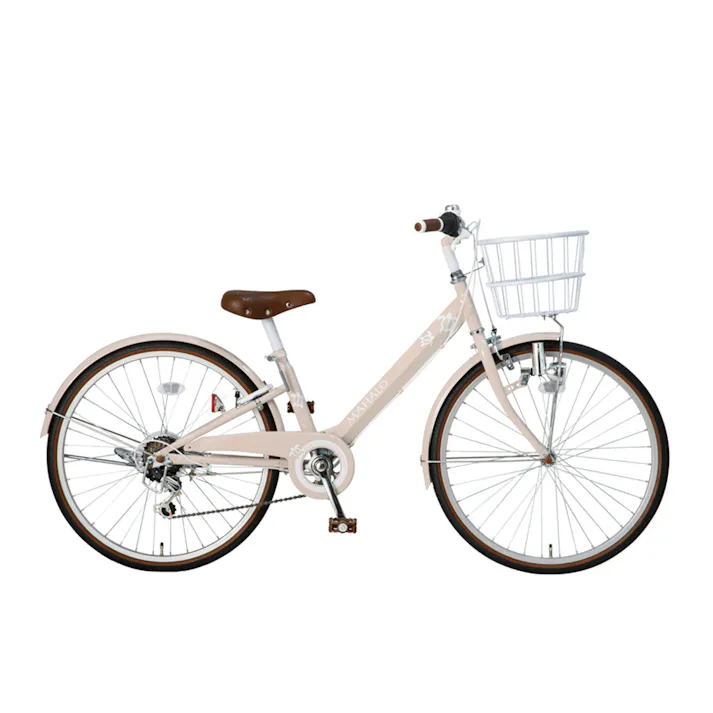 【自転車】25年モデル 子供用自転車 マハロジュニア5th 24インチ 外装6段 ベージュ