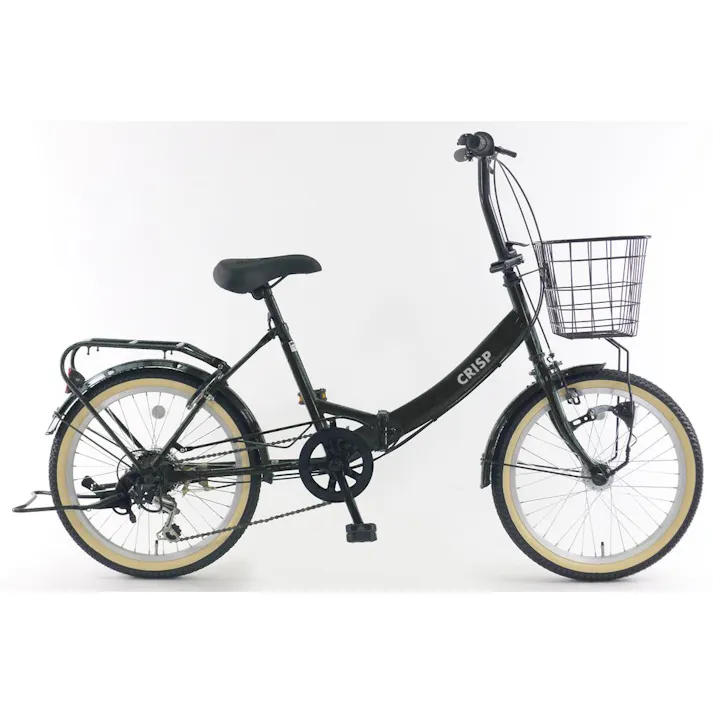【自転車】25年モデル 折りたたみ自転車 クリスプF 20インチ 外装6段 G6 マットブラック