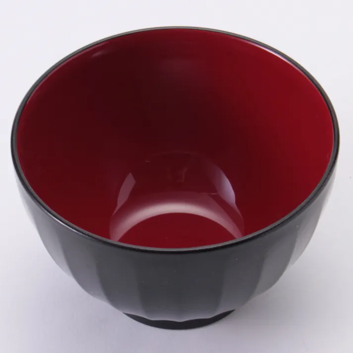 食洗レンジ対応 しのぎ汁椀(黒)