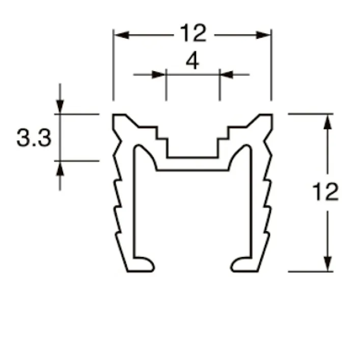 アルミUVY兼用型レール シルバー TA12 1830mm