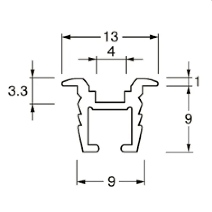 アルミUVY兼用型レール ブロンズ DTA9 1830mm