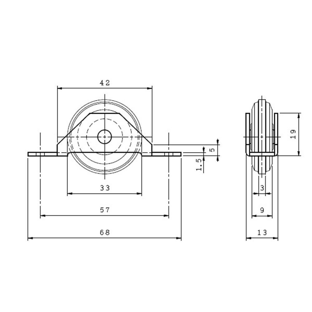 Y・T兼用戸車 SUS枠 ベアリング有POM 2P | 障子・襖 通販