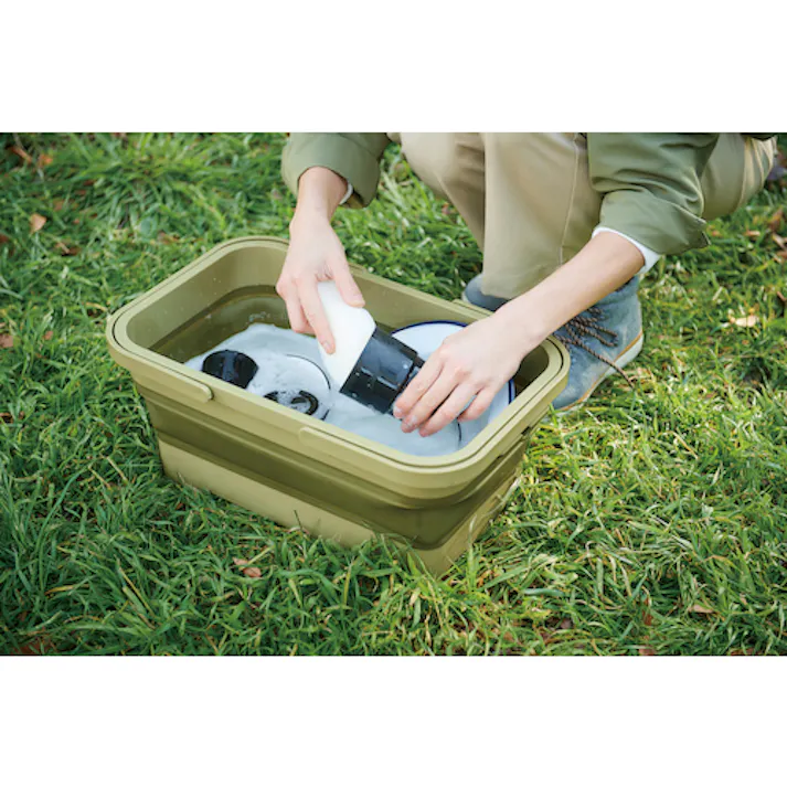 【CAINZ-DASH】伊勢藤 折りたたみバスケット&テーブルMILARGOグリーン I-582-GN【別送品】