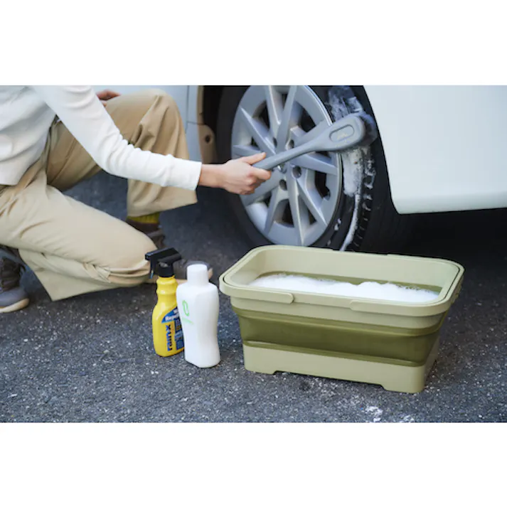 【CAINZ-DASH】伊勢藤 折りたたみバスケット&テーブルMILARGOグリーン I-582-GN【別送品】