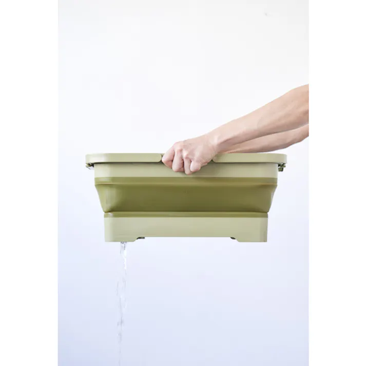 【CAINZ-DASH】伊勢藤 折りたたみバスケット&テーブルMILARGOグリーン I-582-GN【別送品】