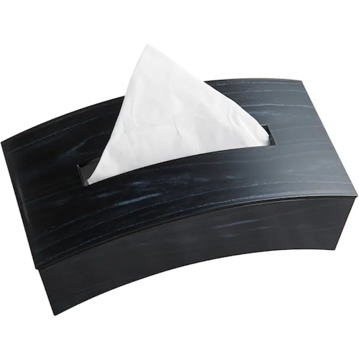 【CAINZ-DASH】伊勢藤 ティッシュケースBowウッディブラック I-592-WB【別送品】