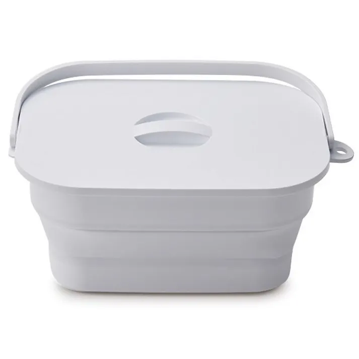 折りたためるつけ置き洗いバケツ ホワイト