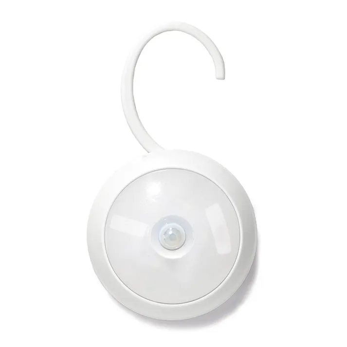 乾電池式人感明暗ナイトライト フック収納 NBSMN71WH