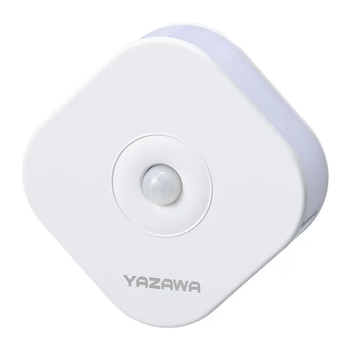 コンセント式 人感明暗ナイトライト 丸角型 NASMN78WH