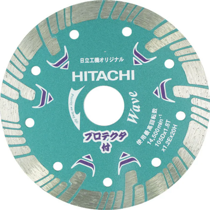 【CAINZ-DASH】工機ホールディングス ダイヤモンドカッター 180mmX25.4 (波形) プロテクタ 0032-4703【別送品】