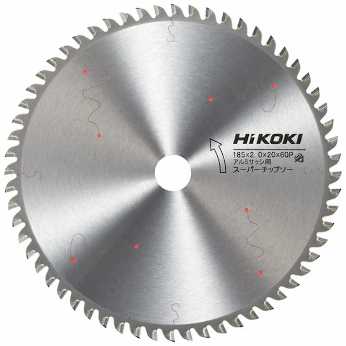 【CAINZ-DASH】工機ホールディングス スーパーチップソー(アルミサッシ用) 185mmX60枚刃 0032-6742【別送品】