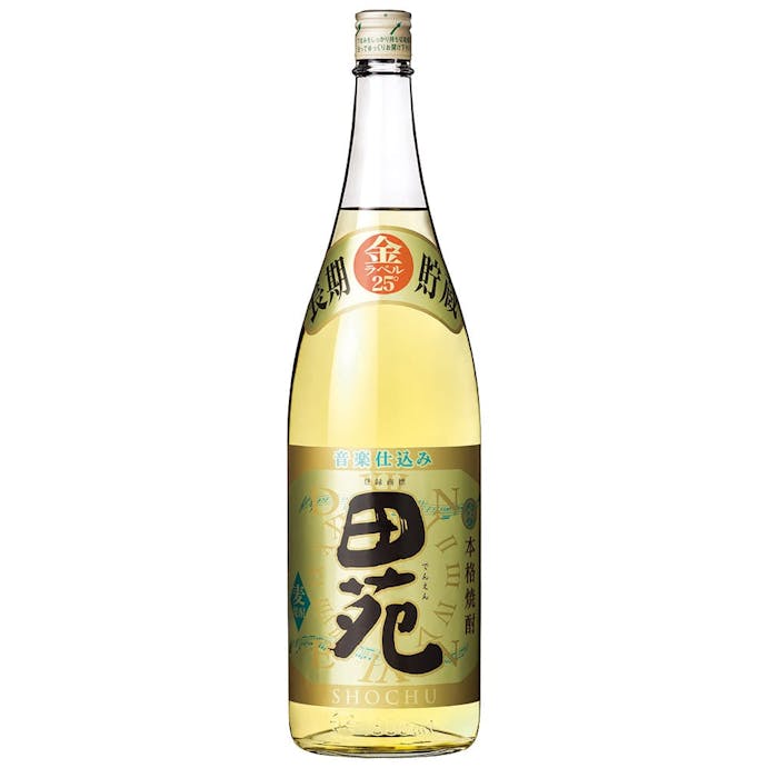 田苑 金ラベル 麦 25度 1800ml【別送品】