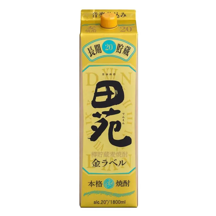 田苑 金ラベル 麦 20度 1800ml