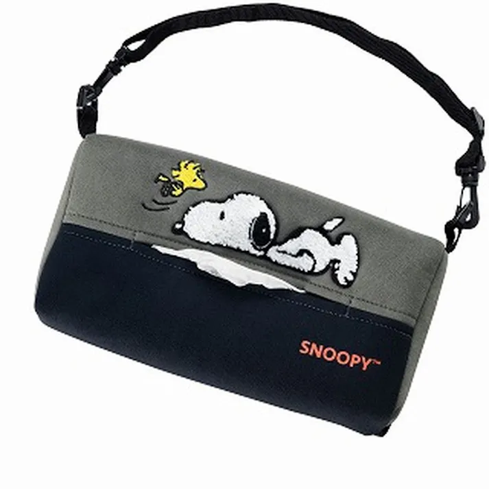 ねそべりスヌーピー ティッシュカバー グレー 7262-05
