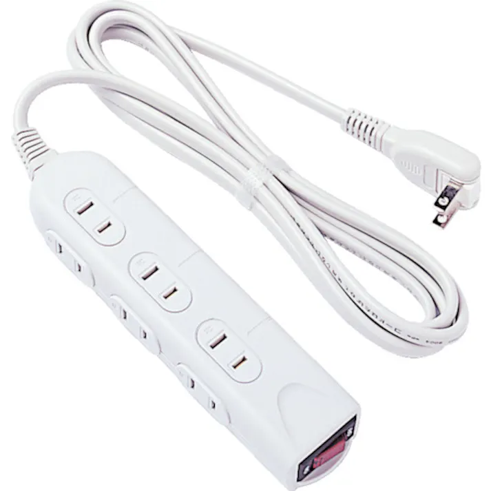 【CAINZ-DASH】ナカバヤシ OAタップ2mシャッター付 2P6個口 ライトグレー TAP-N031-20【別送品】