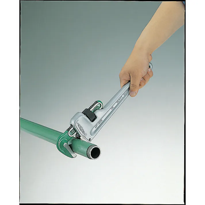 【CAINZ-DASH】スーパーツール アルミ製ストレートパイプレンチ(被覆管専用)本体全長:290 AP350N【別送品】