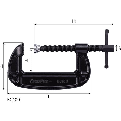 CAINZ-DASH】スーパーツール シャコ万力（バーコ型）100mm