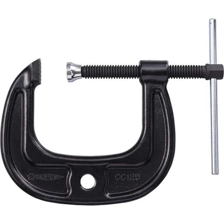 【CAINZ-DASH】スーパーツール シャコ万力(C型)強力ワイドタイプ 125mm カチオン電着塗装 CC-125【別送品】