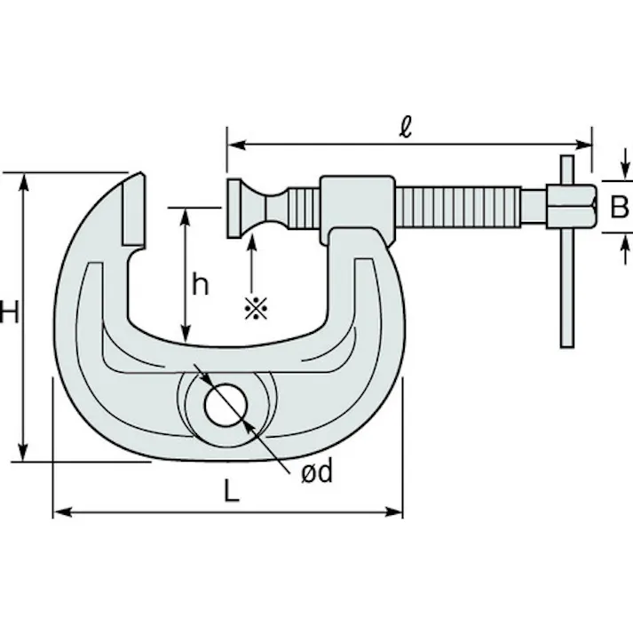 【CAINZ-DASH】スーパーツール シャコ万力(C型)強力ワイドタイプ 125mm カチオン電着塗装 CC-125【別送品】