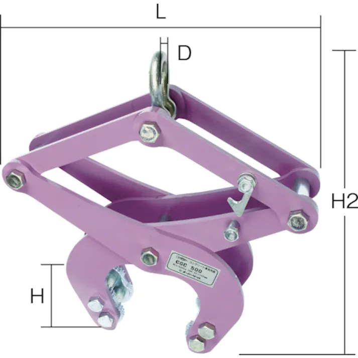 【CAINZ-DASH】スーパーツール コンクリート二次製品用吊クランプ(カム式) 容量:500kg CGC-500【別送品】