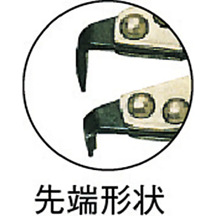 【CAINZ-DASH】スーパーツール スナップリングプライヤー 穴用曲爪 リング使用範囲14~60MM CH-1B【別送品】