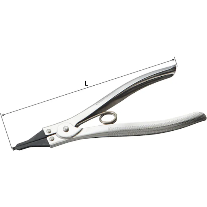 【CAINZ-DASH】スーパーツール スナップリングプライヤ(爪固定型)軸用曲爪 使用範囲(止め輪の呼び径)32~80 CS-3B【別送品】