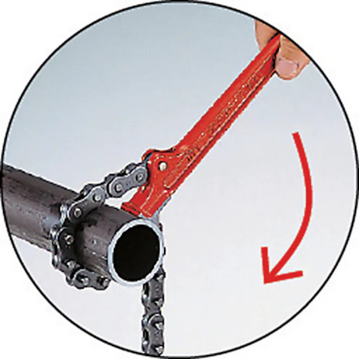 【CAINZ-DASH】スーパーツール スーパートング(プロ用強力型) チェーン外れ防止ストッパー付 くわえられる管外径:35~270mm ST3【別送品】