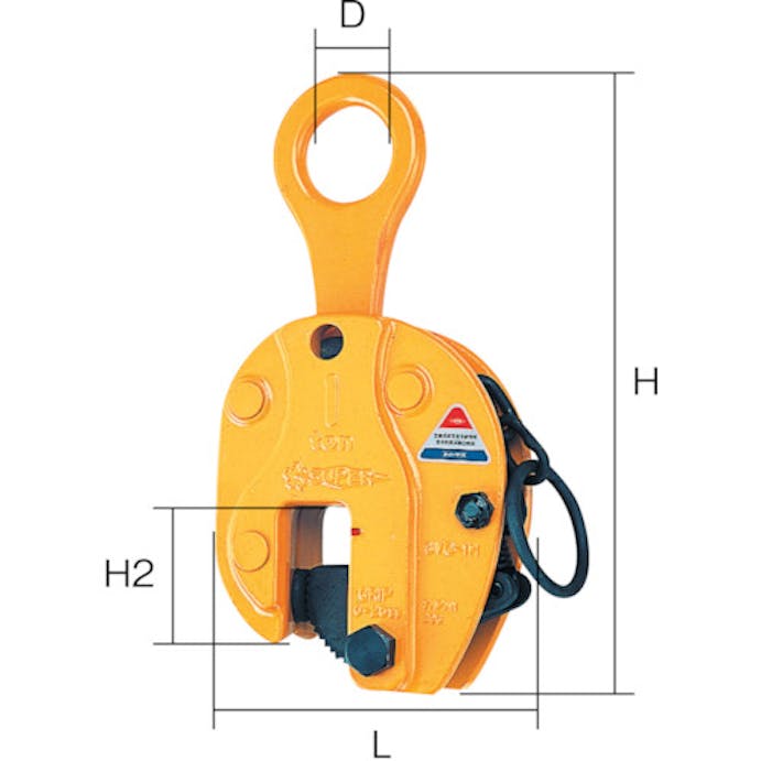 【CAINZ-DASH】スーパーツール タテ吊クランプ（ロックハンドル式）　基本使用荷重０．５ｔ SVC0.5H【別送品】