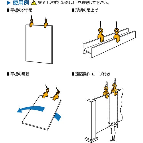 スパーツール縦吊りクランプ  SVC1L SVC1L 縦吊りクランプ ロックレバー式・遠隔操作レバー付