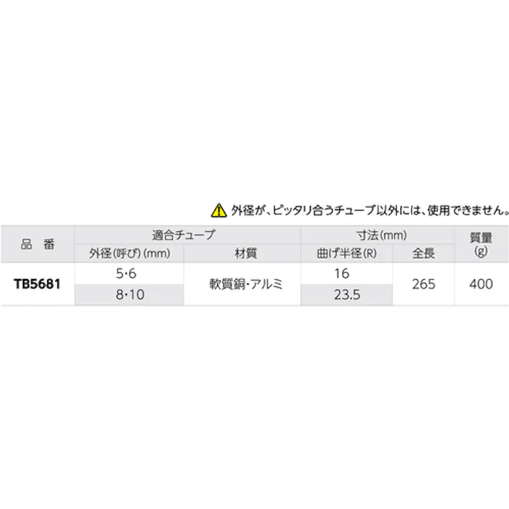【CAINZ-DASH】スーパーツール 4ヘッドチューブベンダー グラスファイバー入強化プラスチック製 適合チューブ外径:5・6、8・10 TB5681【別送品】