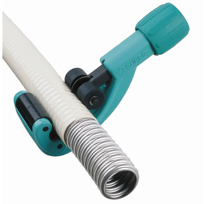 【CAINZ-DASH】スーパーツール ステンレスフレキ管専用カッター(単山のコルゲート管用)切断できるフレキ管 外径(呼び):8~42(8A~32A) TC107F【別送品】