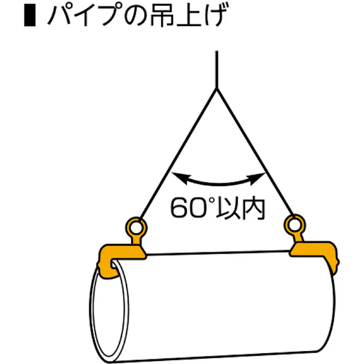 【CAINZ-DASH】スーパーツール 横吊クランプ(ロックハンドル式・先割型) 基本使用荷重0.5t HLC0.5U【別送品】