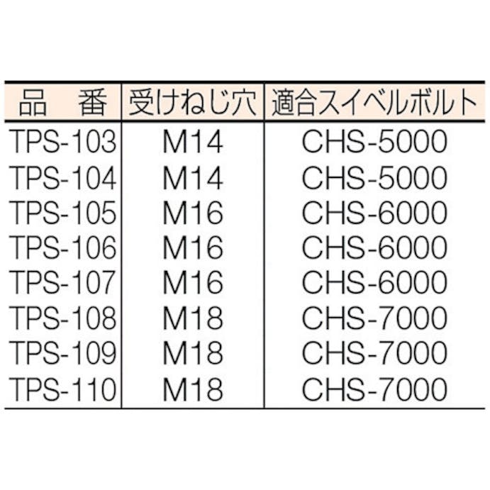 【CAINZ-DASH】スーパーツール ねじ穴付ストラップクランプ（Ｍ２０用）　全長：２００ｍｍ TPS-110【別送品】