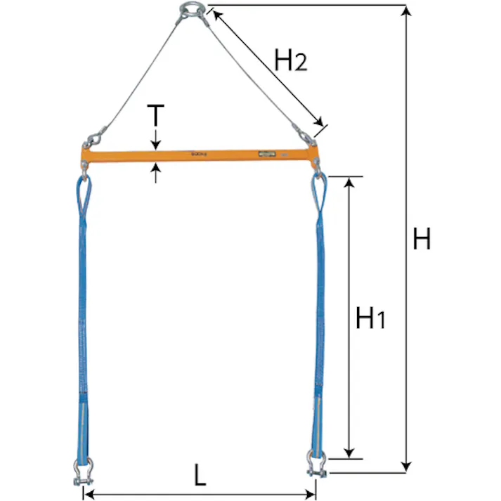 【CAINZ-DASH】スーパーツール 2点吊用天秤 容量:600kg スパン長:1000mm PSB610【別送品】