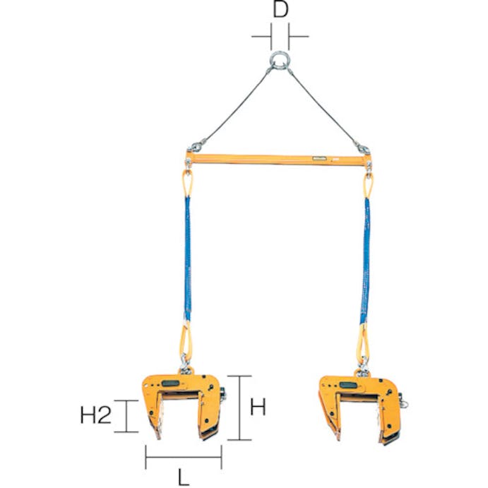 【CAINZ-DASH】スーパーツール パネル吊りクランプ　パネル・梁吊　天秤セット　基本使用荷重０．３ｔ PTC150S【別送品】