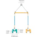 【CAINZ-DASH】スーパーツール 木質梁専用吊クランプ天秤セット BLC200S【別送品】