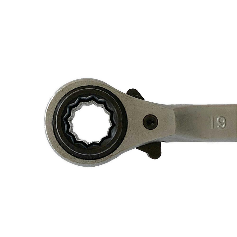 スーパーツール スーパー 曲りのし付・両口ラチェットレンチ