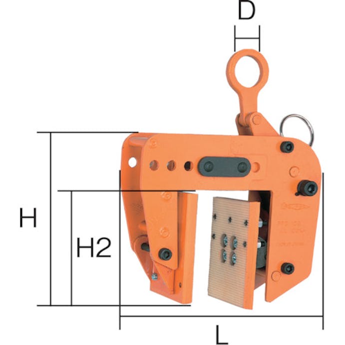 【CAINZ-DASH】スーパーツール ２×４パネル吊クランプ　クランプ範囲５段階調節　容量：２００ｋｇ PTC200【別送品】