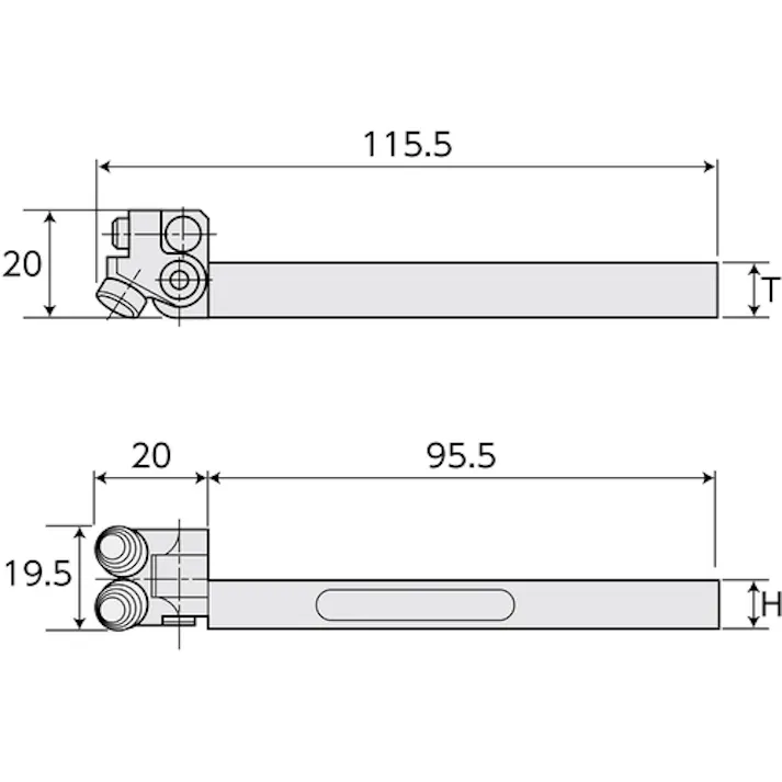 【CAINZ-DASH】スーパーツール 小径加工用切削ローレットホルダー 切削アヤ目用 加工範囲:φ3~φ20 H:10mm B:10mm KH2CA10R【別送品】