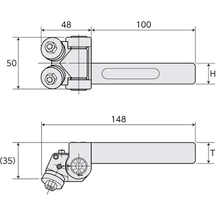 【CAINZ-DASH】スーパーツール 切削ローレットホルダー 切削アヤ目用(NC 旋盤・汎用旋盤用)H:20mm B:20mm KH2CN20N【別送品】
