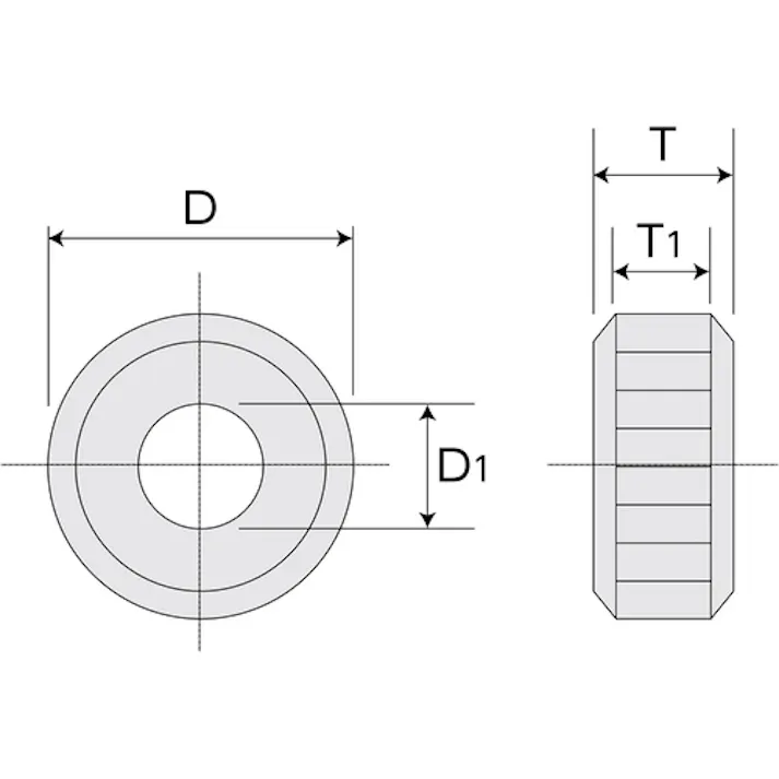 【CAINZ-DASH】スーパーツール 当社規格転造ローレット駒(アヤ目用) 荒目(2コ1組) 外径19.2mm KN30CRL【別送品】