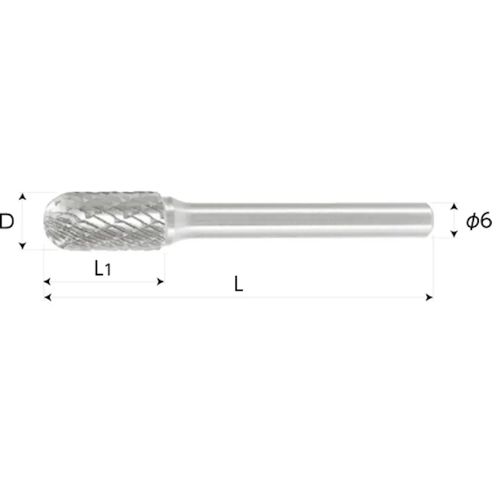 【CAINZ-DASH】スーパーツール スーパー超硬バー シャンク径6mm(円錐型90度)ダブルカット(刃径:9.5) SB49C02【別送品】