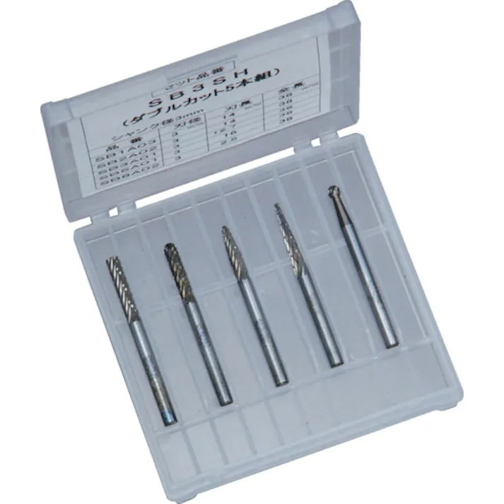 【CAINZ-DASH】スーパーツール スーパー超硬バーセット シャンク径3mm 5本セット オール超硬 SB3SH【別送品】