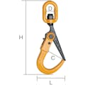 【CAINZ-DASH】スーパーツール スーパーロックフック（スイベル付）容量：２ｔｏｎ　全長：４０２ｍｍ SLH2S【別送品】